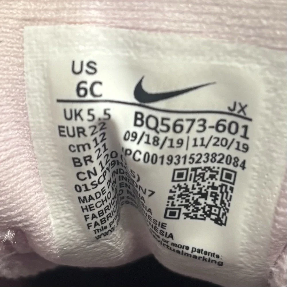 Nike Baby Girls Revolution‎ 5 Sneaker Shoes Pink BQ5673-601 Hook Loop Size 6C